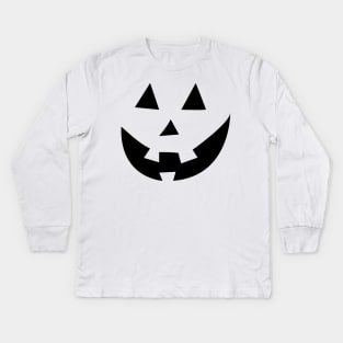 pumpkin face Kids Long Sleeve T-Shirt